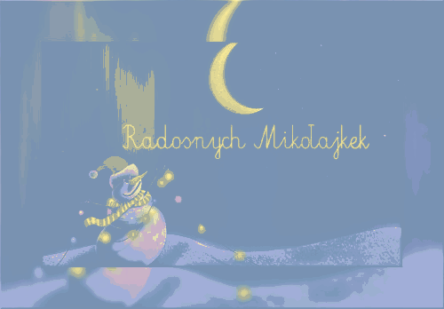 Oświetlony bałwan z życzeniami